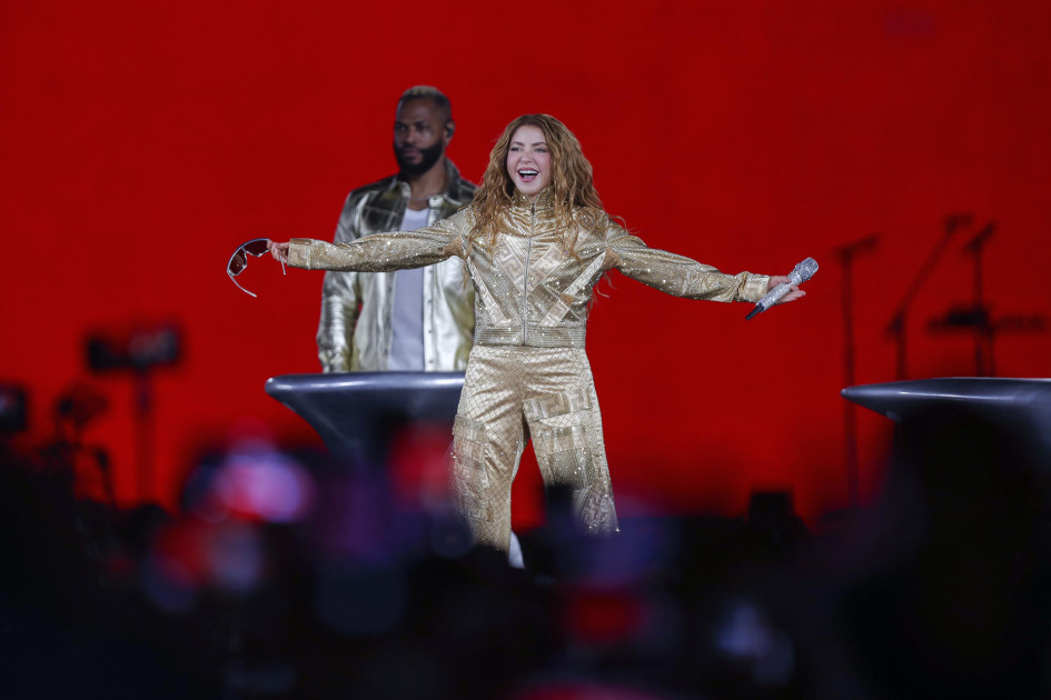La cantante colombiana Shakira se presentó en un concierto este domingo, en el Zócalo de Ciudad de México (México). 