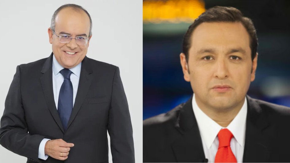 El manizaleño Ricardo Orrego (izq.) y Jorge Alfredo Vargas fueron retirados de Caracol Televisión.