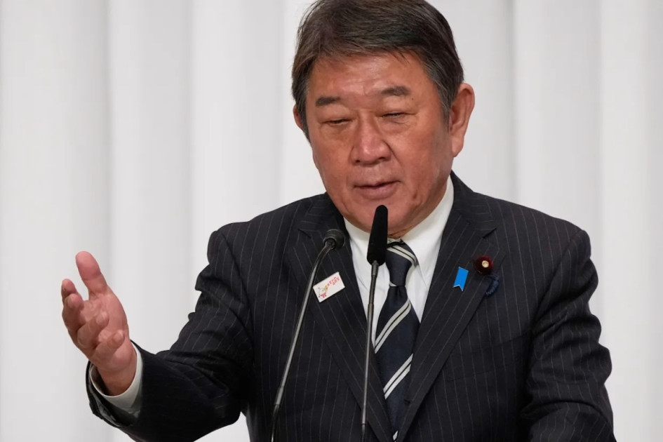 Ministro de Exteriores japonés, Toshimitsu Motegi.