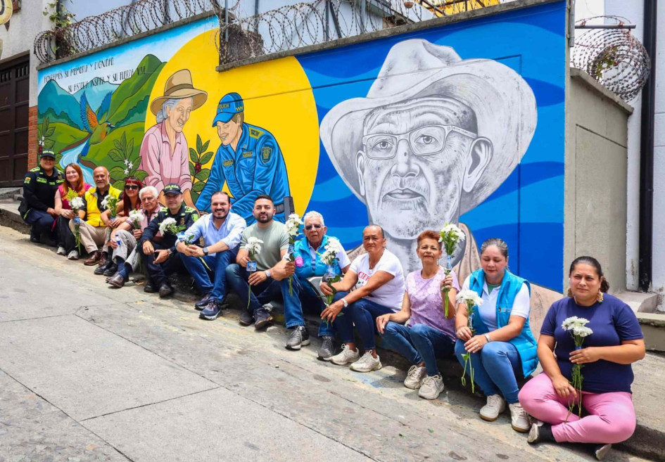 Mural de desplazados de Neira