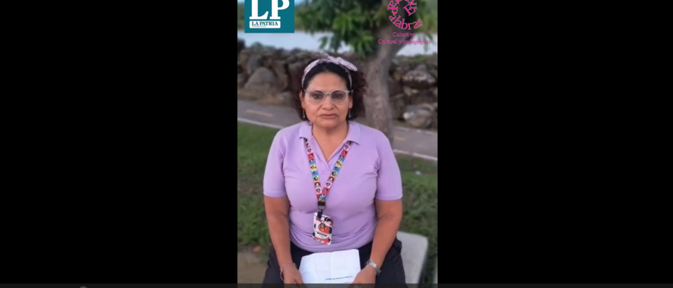 Claudia Patricia Velázquez lee su poesía y habla de su trabajo social desde La Dorada (Caldas).  