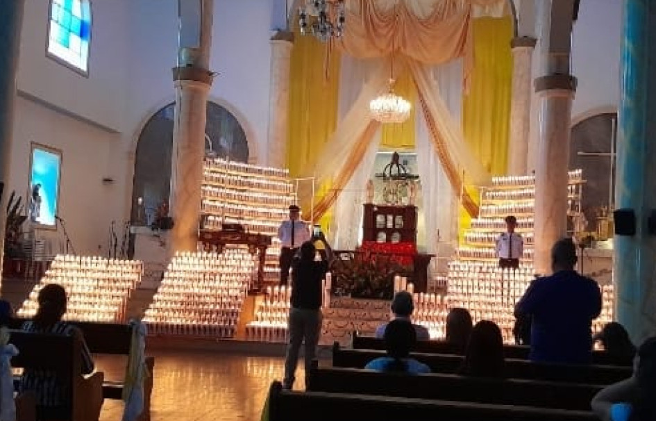 Monumento después de la Última Cena en la parroquia de San Agustín de Samaná (Caldas).