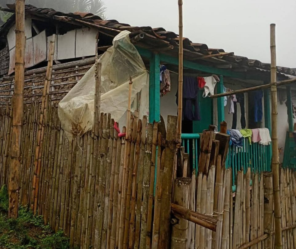 Esta es la casa que se va a reconstruir. El dinero ya se encuentra en Anserma.