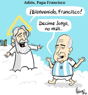 Caricatura 22 de abril del 2025: Adiós, papa Francisco