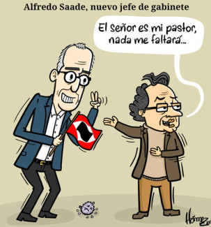 Caricatura de Hómez 19 de junio del 2025: Alfredo Saade nuevo jefe de gabinete Petro