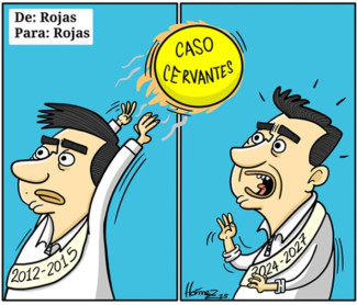 Caricatura 16 de julio del 2025: Caso Cervantes (Manizales), del alcalde Rojas (2012-2015) al alcalde Rojas (2024-2027)