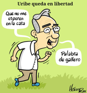 Caricatura 20 de agosto del 2025: Álvaro Uribe queda en libertad
