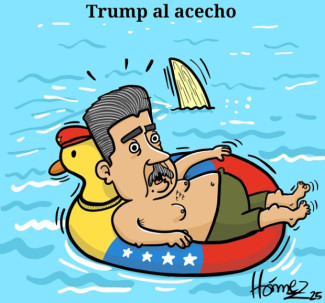 Caricatura 4 de septiembre del 2025: Donald Trump al acecho