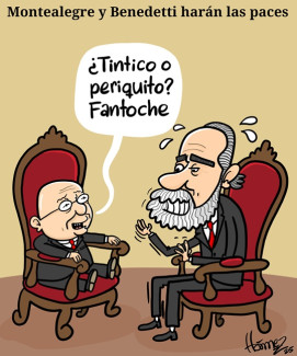 Caricatura 7 de octubre del 2025: Los ministros Eduardo Montealegre y Armando Benedetti harán las paces