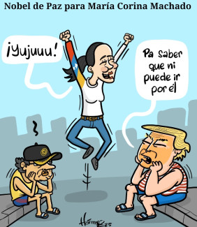 Caricatura 11 de octubre del 2025: Nobel de Paz para María Corina Machado
