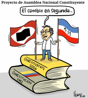 Caricatura 27 de octubre del 2025: Proyecto de Asamblea Nacional Constituyente del presidente Gustavo Petro