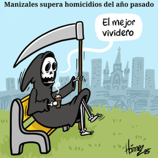 Caricatura 7 de noviembre del 2025: Manizales supera los homicidios del 2024