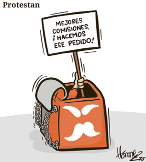 Caricatura 8 de noviembre del 2025: Protestas de los repartidores de Rappi