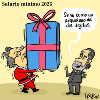 Caricatura 5 de diciembre del 2025: Salario mínimo 2026