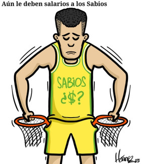 Caricatura 30 de diciembre del 2025: Aún les deben salarios a los jugadores de Sabios, equipo de baloncesto de Caldas
