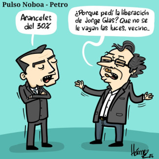 Caricatura 23 de enero del 2026: Pulso Noboa-Petro