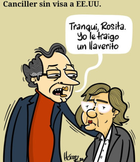 Caricatura 24 de enero del 2026: Canciller sin visa a EE. UU.