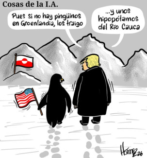 Caricatura 28 de enero del 2026: Cosas de la Inteligencia Artificial