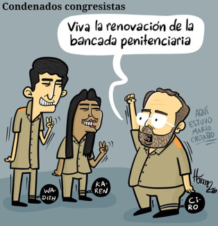 Caricatura 1 de abril del 2026: Condenados congresistas