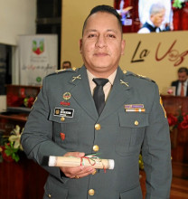 Héctor Uchima, capitán del Ejército Nacional.