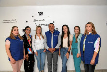 Assbasalud: Francia Elena Mejia, Vanessa Giraldo, Lorena López, Leoandro Augusto Gutiérrez (gerente de Assbasalud), Valentina Gómez, Mariana Granada Giraldo y Sonia Cristina Castellanos.