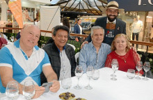 Gilberto Cardona Arango, Rogelio Jaramillo Díaz, Guillermo Salgado, Gloria Inés de Salgado y Héctor Bernal Rozo.