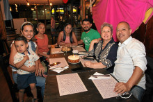 Ana Hernández, Mathias Fortich, Gladis Colmenares, Carmen Hernández, Kevin Hernández, Leonor Cardona y Andres Fortich.