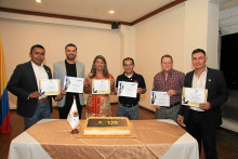 Homenajeados por antigüedad laboral: Wilfredo Márquez (15 Años), Johan Andrés Ramirez (15 Años), Ángela María López (20 Años), Alexánder Castro (20 Años), Carlos Alfonso López (25 Años) y Jhon Ervin Rodriguez (20 Años).