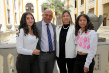 Camila Giraldo, Luis Alberto Giraldo, Luz Adriana Ospina y Juliana Giraldo.