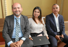 Iván Darío López, Angélica Arenas y Julián Fonseca.