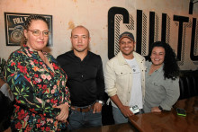 Erin Donald Son, Adrián Atehortúa, Jorge Jiménez y Valeria Valencia.