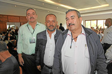 Óscar Gallego, Jhon Jairo Mejía y Fabio Gaviria.