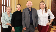 Ana Liria Mejía, Rocío Giraldo, Nicolás Giraldo y Pilar Martínez.