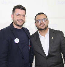 Juan Pablo Osorio Gallo, personero municipal de Manizales, y Leonardo Zuluaga, secretario adjunto Comisión de Paz.