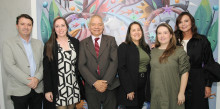 David Eduardo Gómez, secretario de salud de Manizales; Ana Lucía González; Betty Barrera; Gonzalo Valencia, presidente concejo de Manizales; Paola Botero y Natalia Castaño.