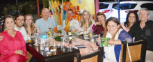 María Nancy Estrada, presidenta del Voluntariado Vicentino en Chinchiná; Juan Pablo Robledo, Paula Duque, Carlos Duque, Jorge E. Robledo, Martha Valencia, Norma Valencia, Mónica Posada, Jorge Enrique Duque y Gloria Sánchez.