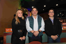 Katherine Bonilla, Guillermo Herrera, presidente ejecutivo de Camacol Nacional, y Jorge Torres.