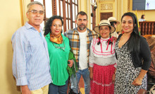 Uriel Giraldo, Yolanda Arias, María Resfa Loaiza, Hernán Alberto Bedoya, presidente Asamblea de Caldas y Jhelga Lorena Pineda.