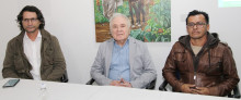 Eduardo Serrano en compañía de Guillermo Londoño y Santiago Cifuentes.