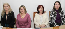 Alba Lucy Ballesteros; Gloria Carmenza Gutiérrez; María del Pilar Maya, y Lina María Chavarriaga, directora de la Cruzada Social.