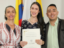 María José López, María Elena Salazar y Juan Mateo Buriticá.