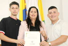 Johanna Andrea Loaiza, Jenery Pineda y Sebastián Díaz.