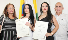 Valentina García, Diana Ballesteros, Luisa Jaramillo y Yurany Uribe.