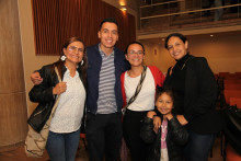 Lorena Gómez, Sebastián Valencia, Aura Fajardo, Silvia Ochoa y Elena Lucía Castilla.