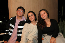 Santiago González, Flora Rojas y Aura Noguera.