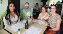 Carmen Rodríguez, José Holguín, Fabiola Carvajal y Ángela Holguín.