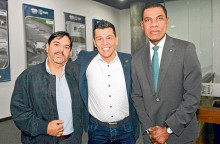 Álvaro Andrés González, Diego Espinosa, y Diego Portacarrero, magistrado del Consejo de Estado.