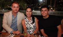 David Ríos, Vanessa Ochoa y Cristian Guerrero.