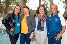 Ángela María Gutiérrez, Ana María Montoya, Alba Lucía Hurtado y Henry Cardona.