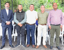 Consejo de Administración de Unitrans: Andrés Ruiz, Raúl Jiménez, Jorge Iván Quiceno, Gildardo Valencia, Gilberto Valencia (presidente) y Jorge Amido Castaño (gerente).